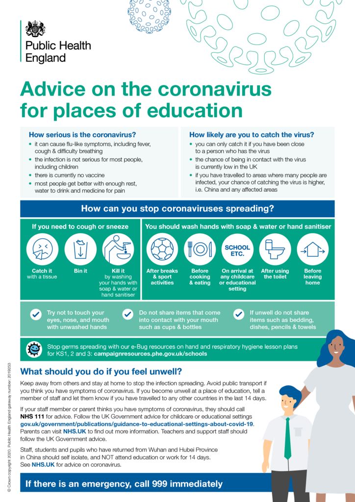 thumbnail of Coronavirus advice poster